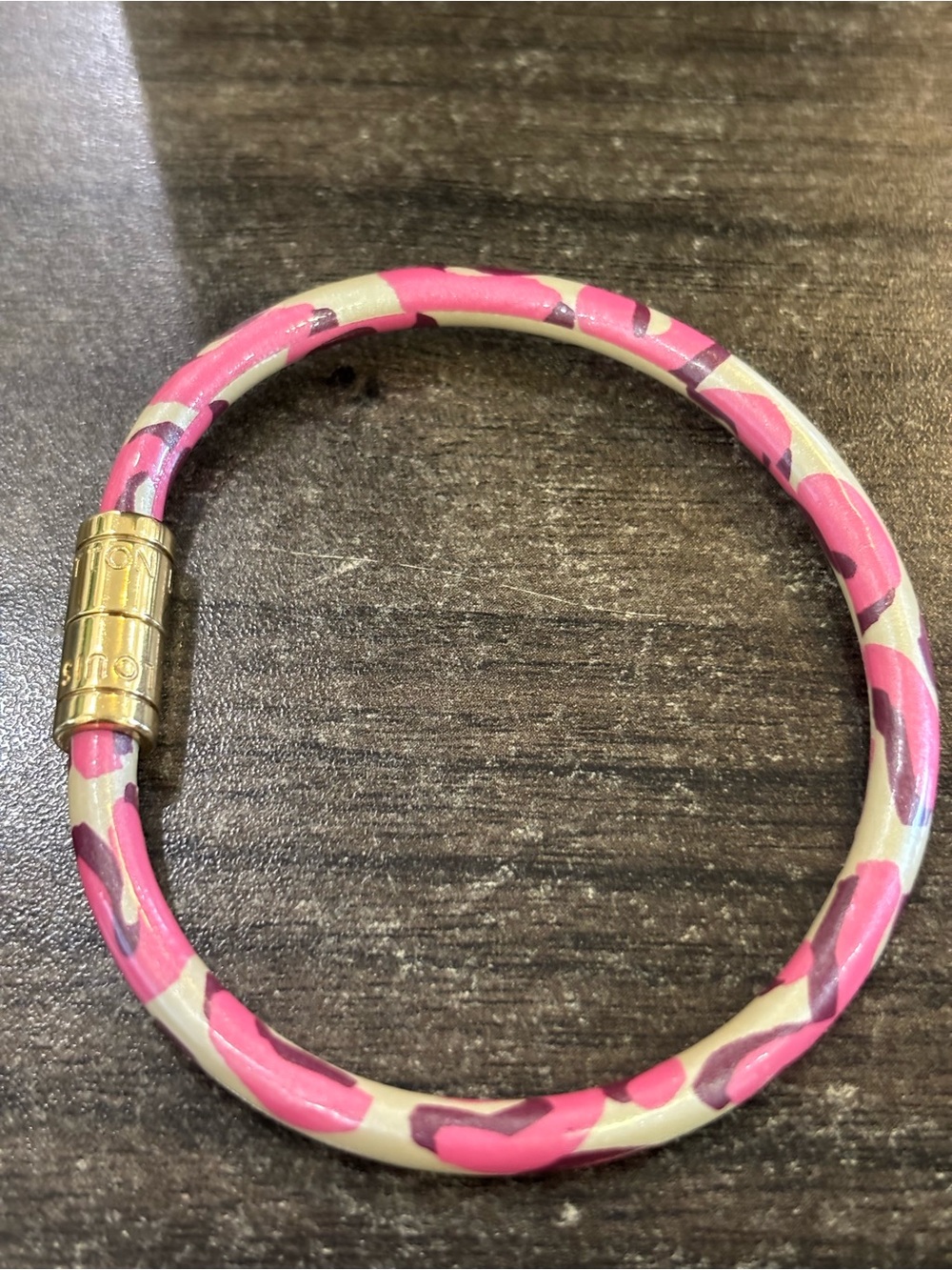 Louis Vuitton x Stephen Sprouse Collab Pink Leopard Bracelet - Picture 2 of 6